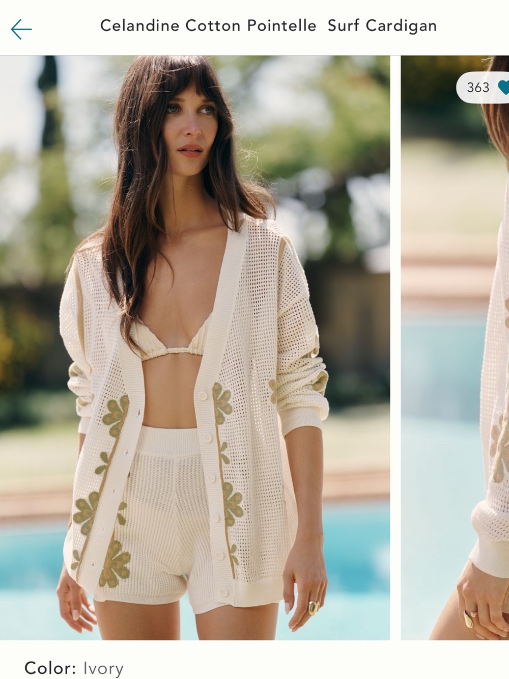 White Floral Embroidered Button-Front Cardigan - NWT